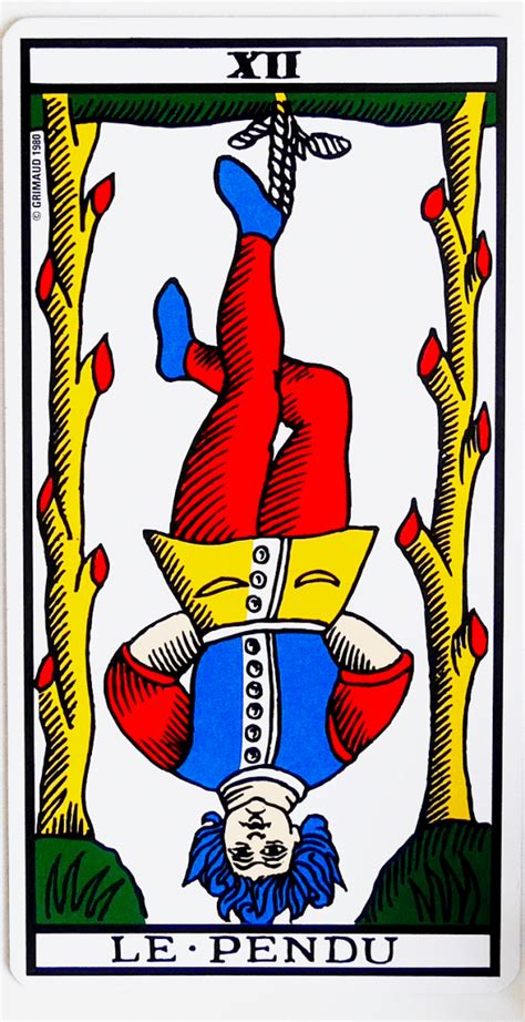 tarot le pendu|Le Pendu dans le tarot de Marseille